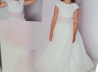 Vestido Comunión El Corte Inglés Blanco/Rosa