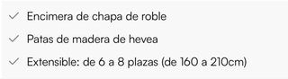 Conjunto mesa y 4 sillas comedor