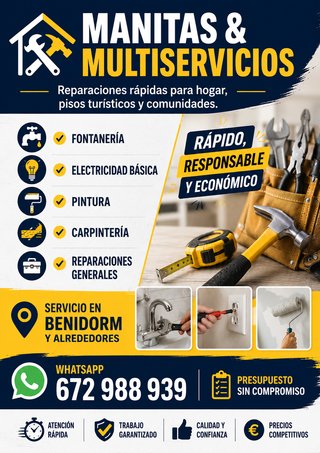 Manitas y Multiservicios en Benidorm y alrededores