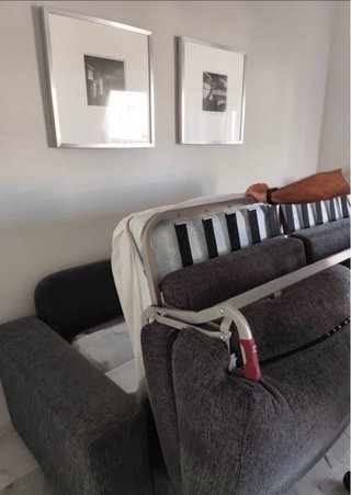Divano Letto Italiano Grigio 2 e 3 Posti