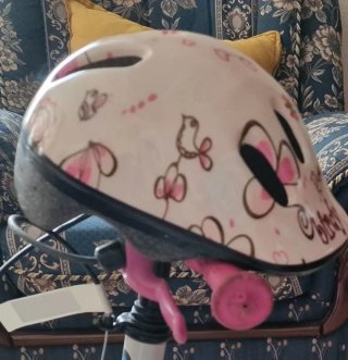 Casco bicicleta niña rosa con dibujos