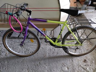 Bicicleta antigua BTT Morada/Verde
