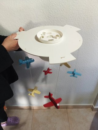 Lámpara infantil aviones madera