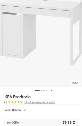 Escritorio MICKE Ikea Blanco