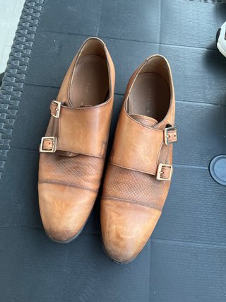 Zapatos marrones Zara Doble Hebilla