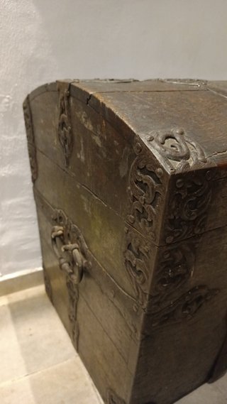Baúl Alemán Antiguo 1840 Madera y Metal