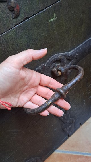 Baúl Alemán Antiguo 1840 Madera y Metal