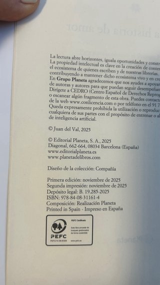 Vera, una historia de amor: Premio Planeta 2025