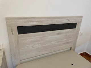 Cabecero de Cama Madera Blanco y Negro