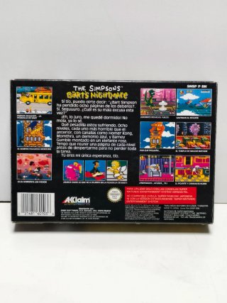 The Simpsons Bart's Nightmare Super Nintendo Snes