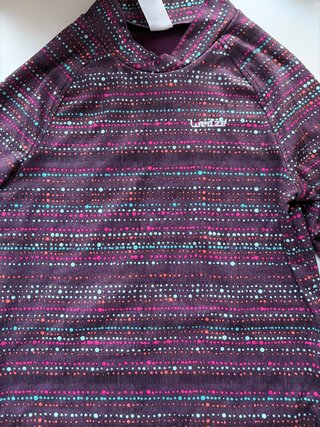 Camiseta térmica Wedze morada puntos colores