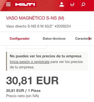 Vaso Hilti S-NS 6M 50/2 #2039224
