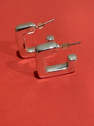 2 Pares Pendientes Aro y Cuadrados Mango
