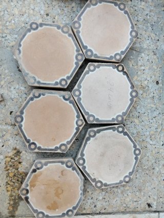 Losas hidráulicas hexagonales 24 unidades