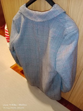 Chaqueta americana cuadros gris y negro Talla M