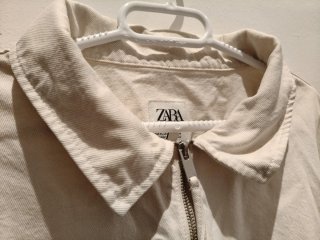 Chaqueta Zara Beige Media Cremallera