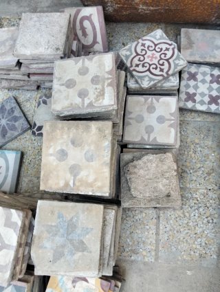 Losas hidráulicas decoradas Más de 100 años
