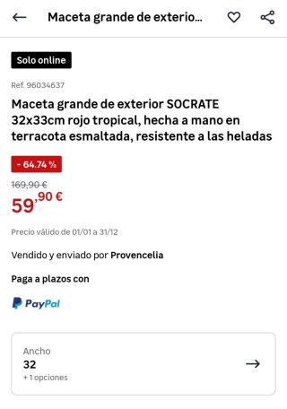 Maceta Roja Cerámica Bonita