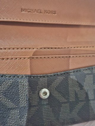 Monedero Michael Kors Marrón y Dorado