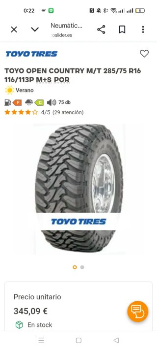 Llantas + neumáticos Nissan Gr 285/75R16