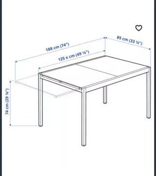 Mesa Comedor Cristal Extensible Ikea