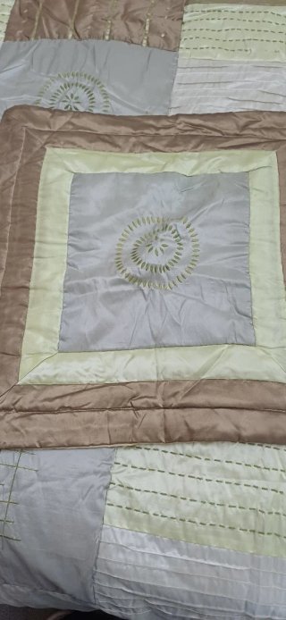 Colcha elegante patchwork cama 1,50
