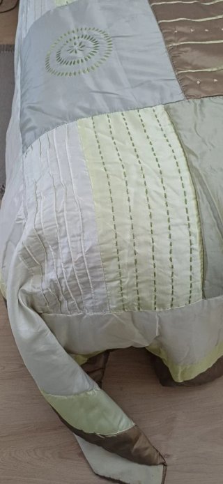 Colcha elegante patchwork cama 1,50