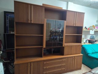 Mueble Comedor Madera y Cristal