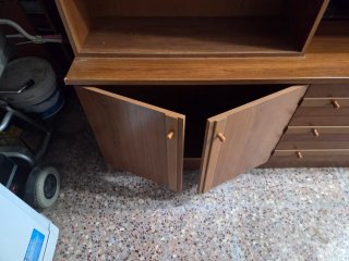 Mueble Comedor Madera y Cristal