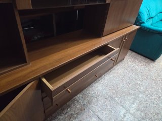 Mueble Comedor Madera y Cristal