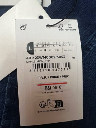 Camisa vaquera Desigual Talla L