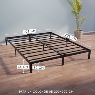 Base Cama Metálica 200x200 cm King Size