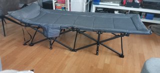 Cama plegable individual camping jardín auxiliar