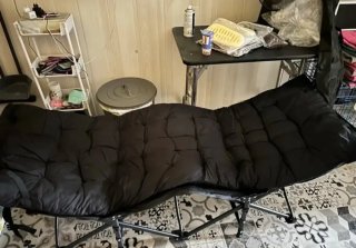 Cama plegable individual camping jardín auxiliar