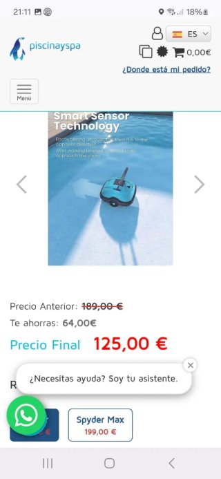 Robot pulitore per piscine automatico Spyd