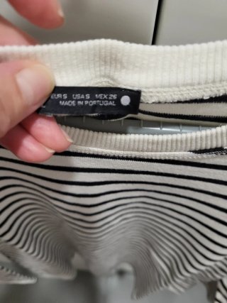 Camiseta Zara Rayas Manga Larga Talla S