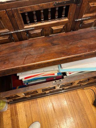 Baúl madera maciza estilo castellano