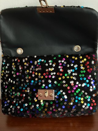 Cartera de mano lentejuelas multicolor