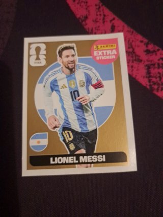 Cromo Extra Sticker Dorado Messi Panini