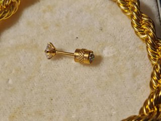 Pulsera y Pendientes Chapados en Oro 18k