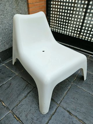 Sillón de jardín blanco