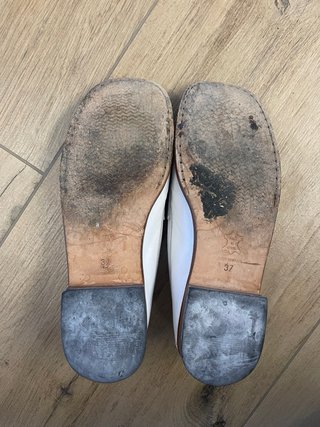Zapatos mocasines blancos talla 37