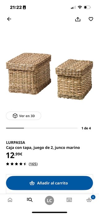 2 Cajas Junco Lurpassa IKEA