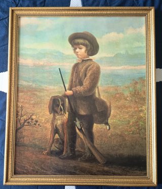 Cuadro niño cazador clásico