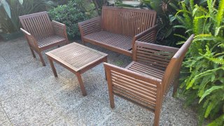 Conjunto Muebles Jardín Madera