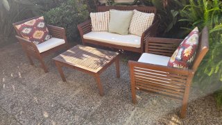 Conjunto Muebles Jardín Madera