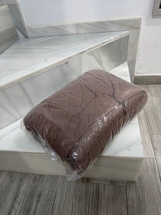 Funda para sofá de tela marrón