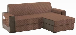 Funda para sofá de tela marrón