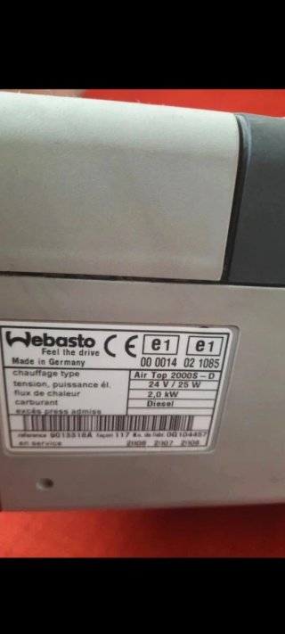 Webasto Air Top 2000S-D 24V Diesel