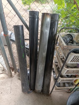 Estufa de leña hierro con tubos